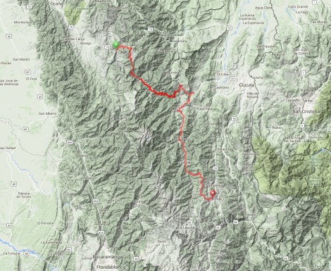 El Tarra to Pamplona Route