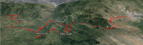 Earth Map - Cajamarca to Vista Alegre